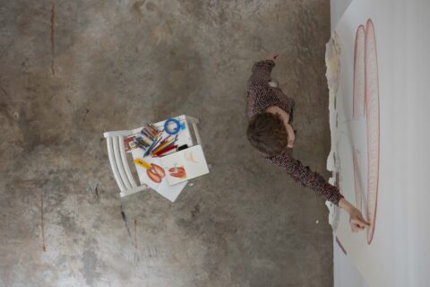 Work in progress on the project ‘Neither Hideous nor Tedious’ by Rhona Mühlebach and Chloë Reid.