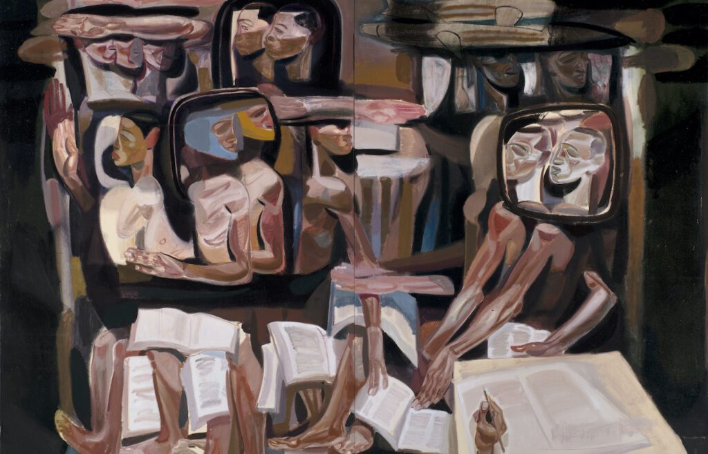 Tesfaye Urgessa, No country for young men, 31, 2024, oil on canvas. Copyright: Tesfaye Urgessa. Courtesy of Cheng-Lan Foundation and Saatchi Yates