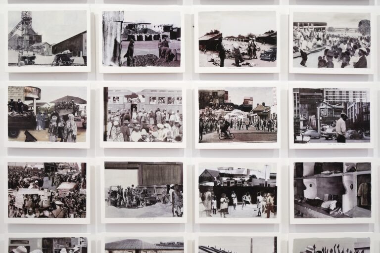 am Nhlengethwa, Glimpses of the 50’s and 60’s (2023). Installation view of Glimpses of the Now Exhibition at Four Corner’s Gallery. Photo: Josef Konczak