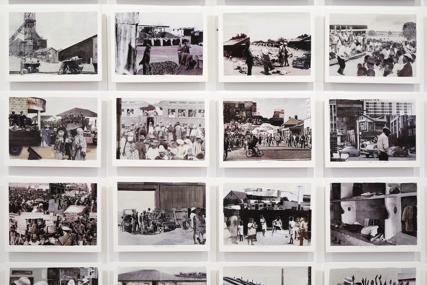 Sam Nhlengethwa, Glimpses of the Now, 2025. Installation view at Four Corners Gallery. Photo: Josef Konczak

